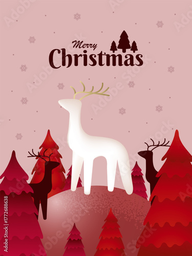 Merry christmas celebration background design, banner, poster, web header or invitation card design vector illustration.