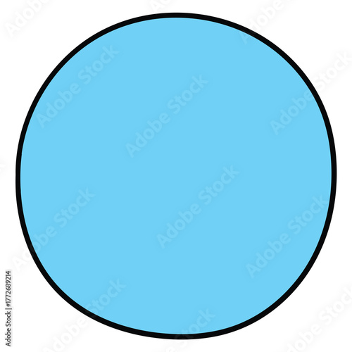 Hand-drawn cartoon soap bubble on a white background.