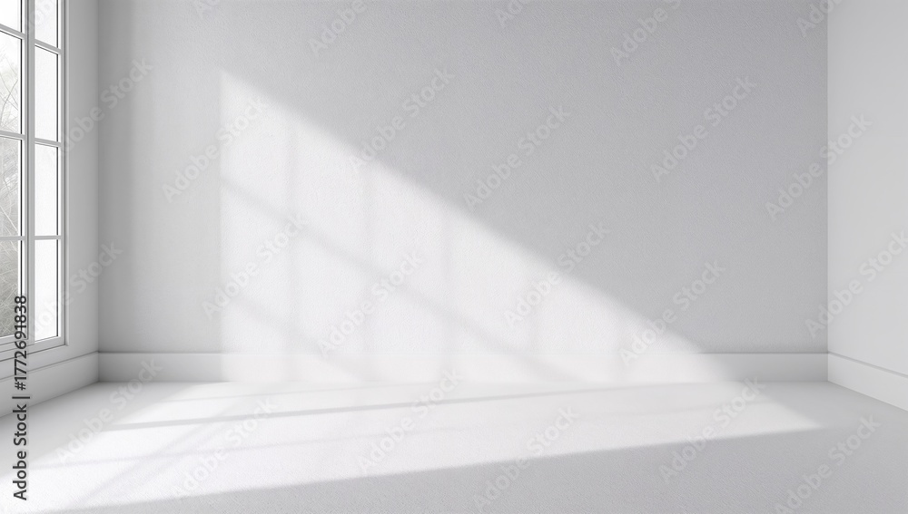 Fototapeta premium White and gray empty room studio gradient for product display, suitable background for layout