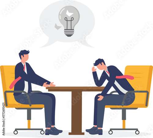  illustration of criticism in failing due to a lack of business ideas and innovation
