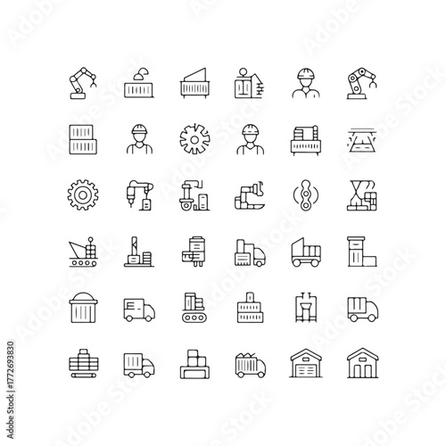 business and finance icon set illustration