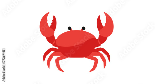 Cute red crab vector illustration for seafood lovers and marine life enthusiasts design resource art image