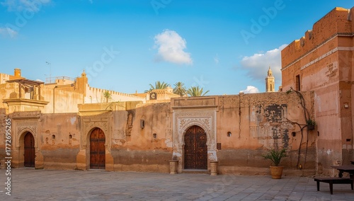 Ancient fortifications and gateways of a historic medina