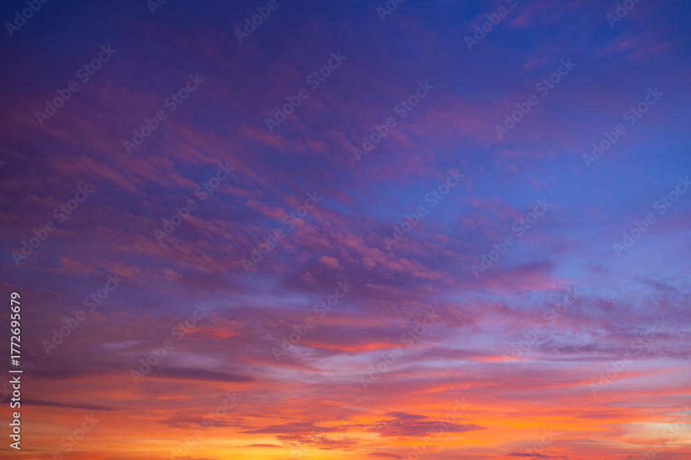 Fototapeta premium Cloud and sky backdrop at sunrise and sunset,Morning cloud and sky backdrop,Nature beautiful Light Sunset or sunrise sky,Sunset sky for background or sunrise sky and cloud at morning.