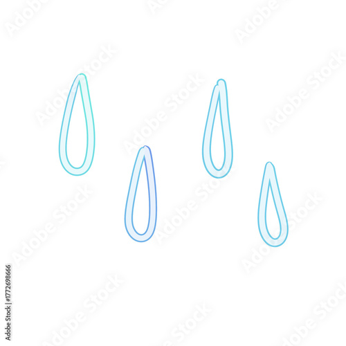 water drops on white background