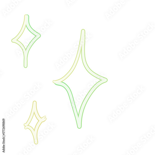 golden stars isolated on white background