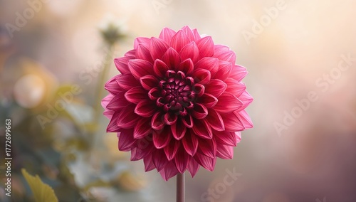 Blooming dahlia in deep pink hue, enhancing floral arrangements and celebrations