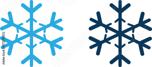 perfect snowflake icon silhouette