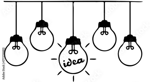 light bulbs on a white background vector