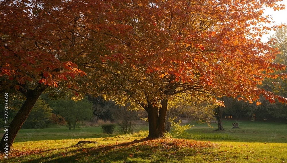 Naklejka premium Autumn Foliage and Seasonal Transformation in the Outdoors