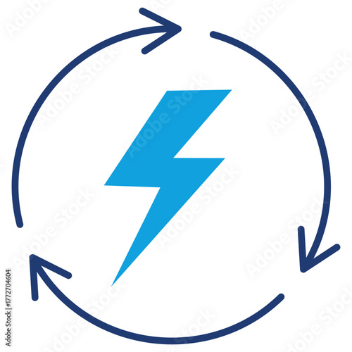 Energy Flat Blue Icon