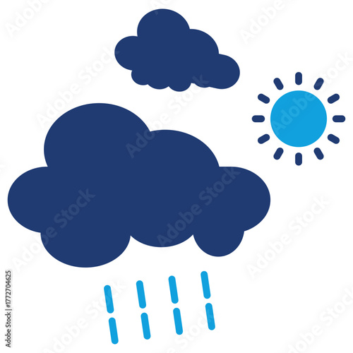 Weather Flat Blue Icon