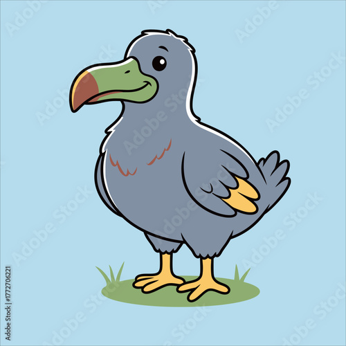 Dodo Bird — Endemic Wildlife of Mauritius | Flat Vector Illustration