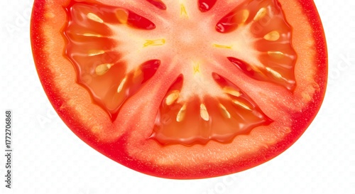 Wallpaper Mural Close-up of a vibrant, cross-section slice revealing interior details, vibrant red hues Torontodigital.ca