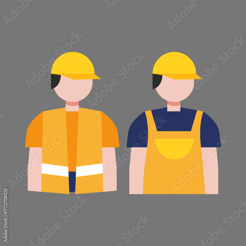 Worker labour construction icon illustration design vector