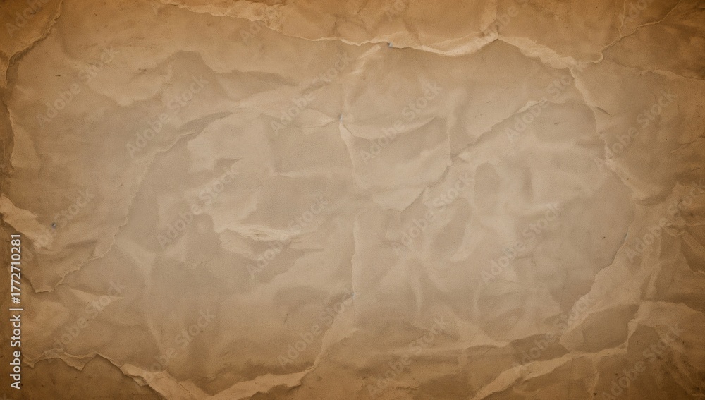 Fototapeta premium Wrinkled paper surface with a textured appearance, suitable for a backdrop or layout