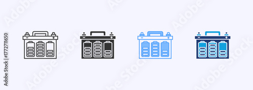Battery Icon Set Multiple Style Collection
