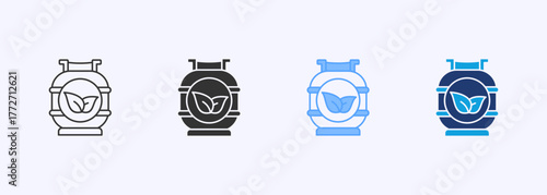 Biogas Icon Set Multiple Style Collection