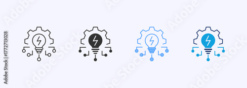 Automated Solutions Icon Set Multiple Style Collection