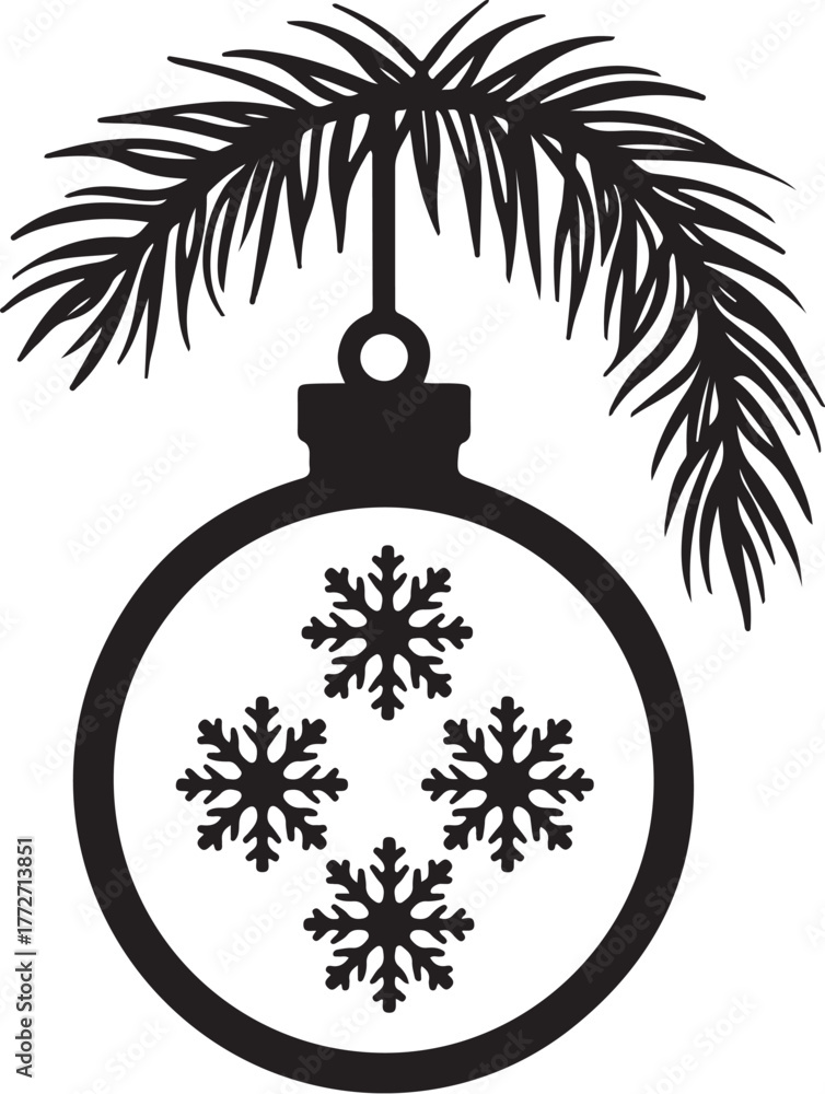 Fototapeta premium Christmas Ornament Laser Cut Bundle 