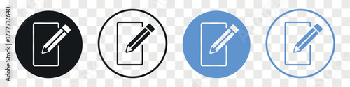 edit text notes web icon set