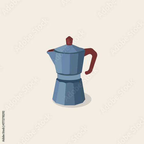 Classic Italian Moka Pot Illustration