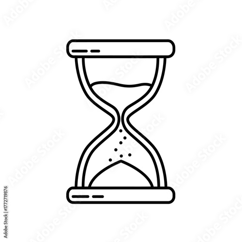 Hourglass illustration depicting time passing and the concept of waiting patiently.