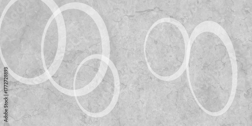 White abstract background with white circle rings in faded distressed vintage grunge texture design. Geometric grey textured abstract modern background - stock illustration.Grunge abstract background
