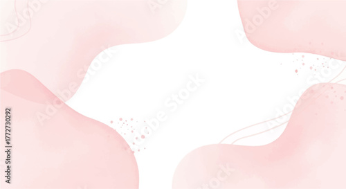 Delicate Watercolor Wash Soft Pink Abstract Shapes for Backgrounds and Digital Projects