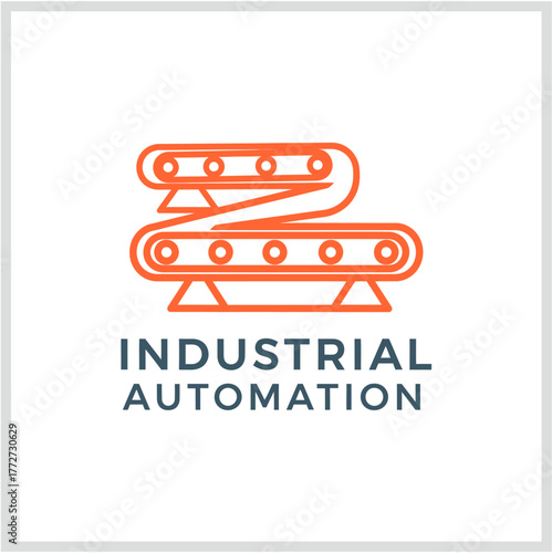 Industrial Automation Logo Streamlining Processes with Efficient Conveyor System Design
