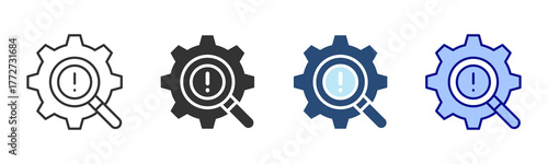 Problem Icon Set. Designed In Multi Style