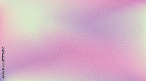 Vector illustration of soft colorful gradient background with smooth color transitions with trendy retro grain texture