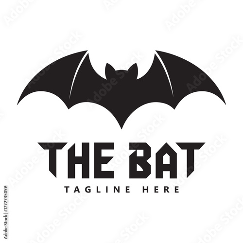 Stylized Bat Logo design icon vector