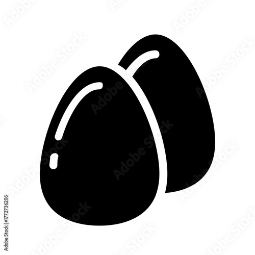 vector illustration of an black eggs