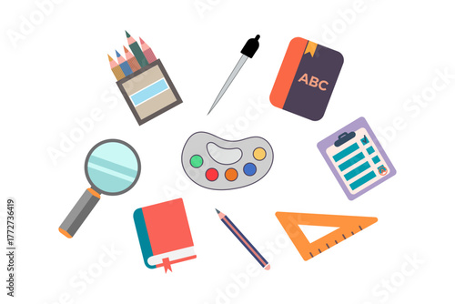 Hand drawn elements collection for back to school