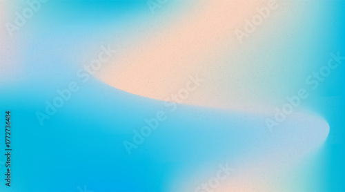 Vector illustration of soft colorful gradient background with smooth color transitions with trendy retro grain texture