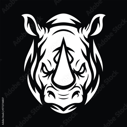 rhinoceros head vector