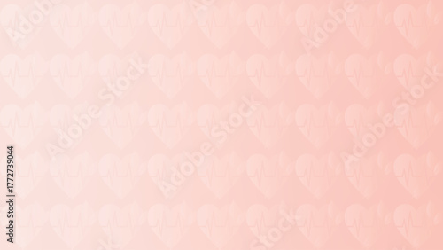 Subtle pink gradient with embossed heart pattern background