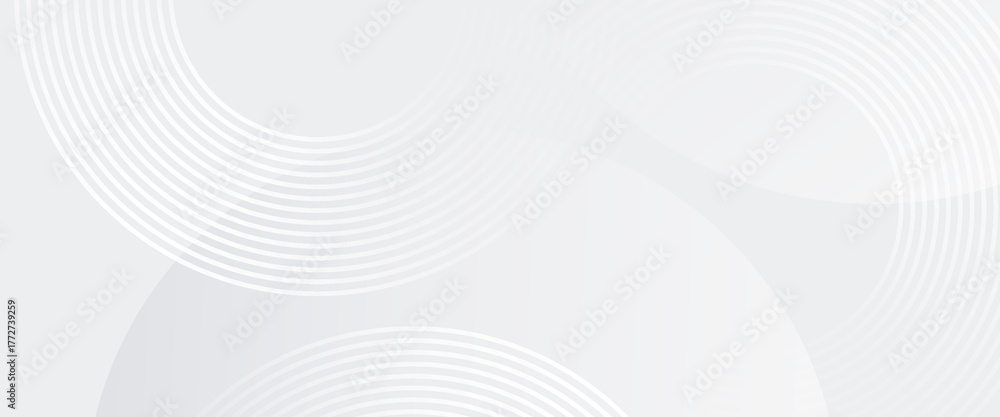 Naklejka premium Abstract white glowing geometric lines on gray background. Modern shiny blue circle lines pattern. minimalist circle background.