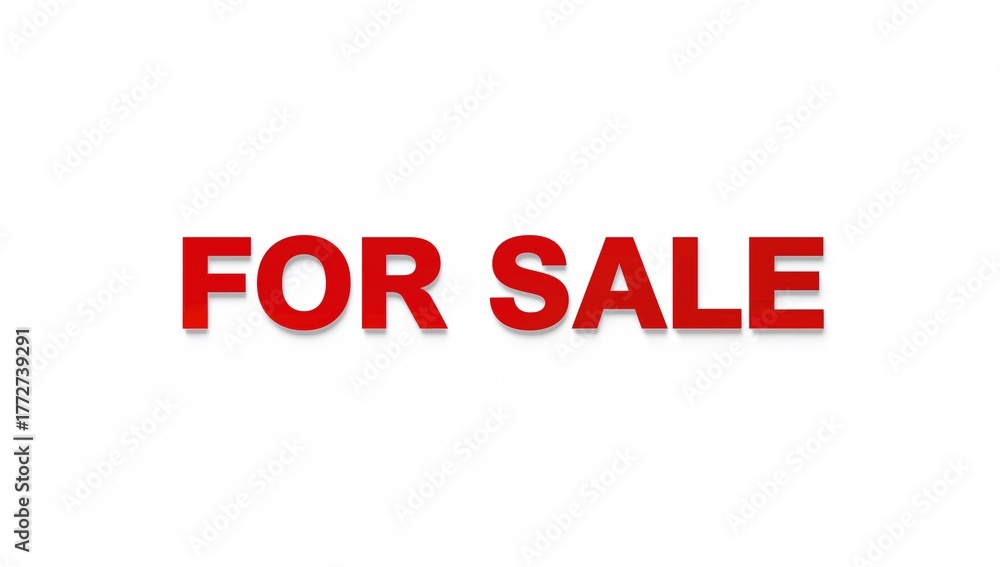 Fototapeta premium Isolated for sale sign on white background, efficient marketing tool