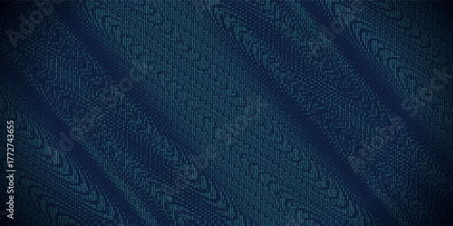 Abstract background algorithm binary programming code onl dark. Concept digital data technology. Vector illustration.