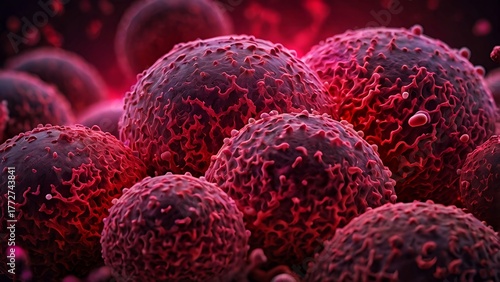 Cancer Cells or Pathological Human Cells Under a Microscope in 4K