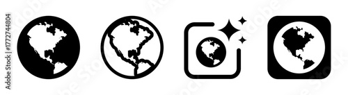 World icon global sign web globe symbol transparent PNG vector illustration representing international connection digital network and global communication concept design