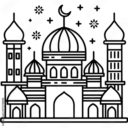 taj mahal vector illustration