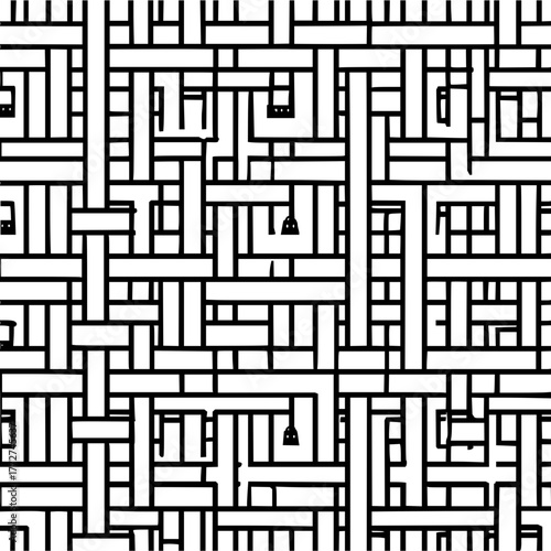 Find the way out maze puzzle game black and white abstract labyrinth challenge complexity problem solving exercise