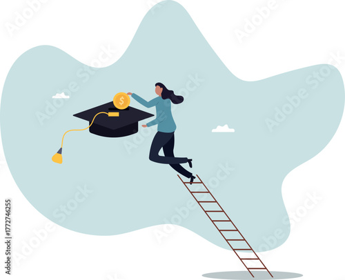 Education fund for college, saving for school or university tuition fee, study cost or training expense.about a man and his life.