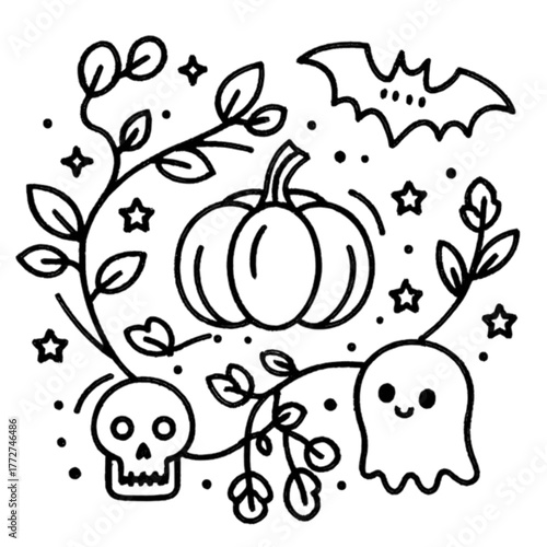 vector illustration of a halloween pumpkin	
