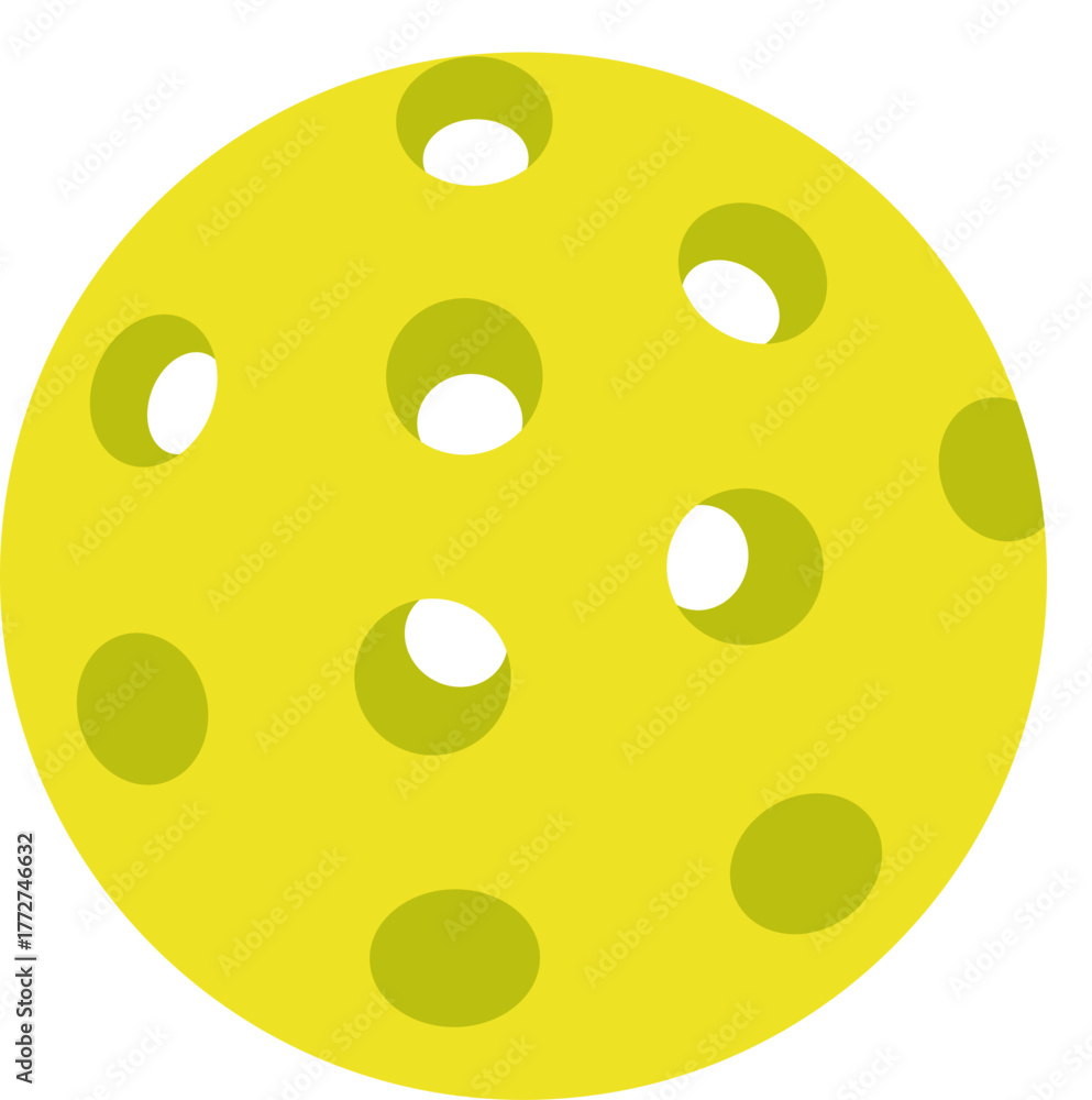 Fototapeta premium Yellow Pickle Ball Illustration