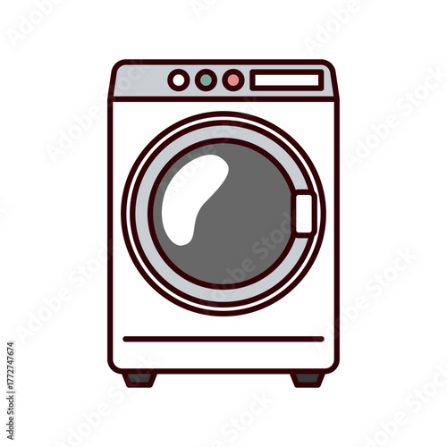 ドラム式洗濯機のイラスト