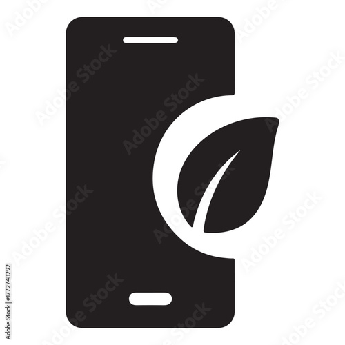 Digital Detox Silhouette Icon – Screen Balance & Wellness Break Vector